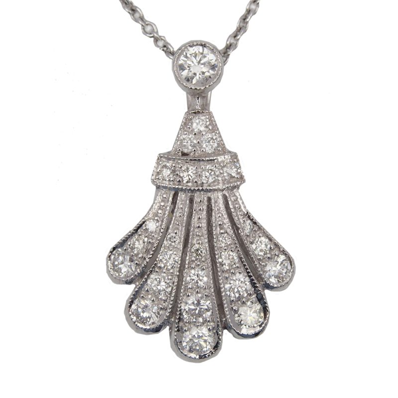 Diamond Art Deco Style pendant