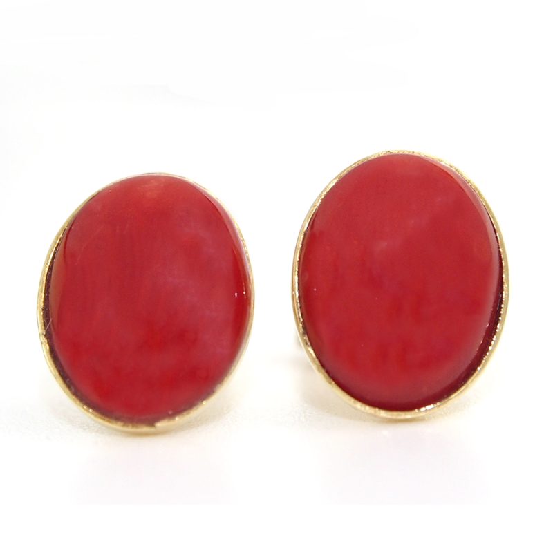Coral Stud Earrings