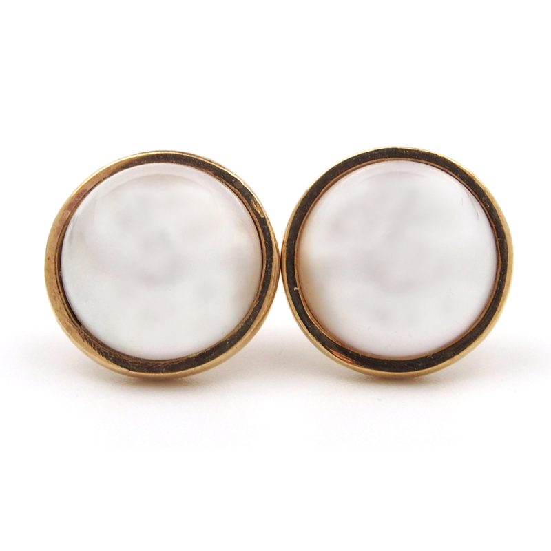 Pearl Mabe Cultured Stud Earrings