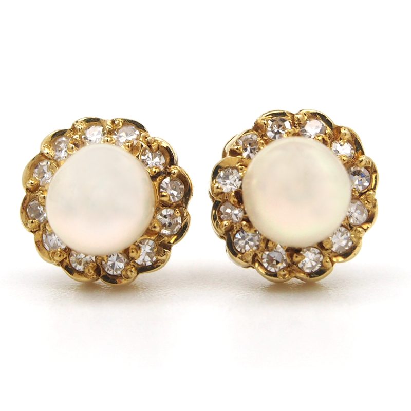Pearl Cultured & Diamond Earrings