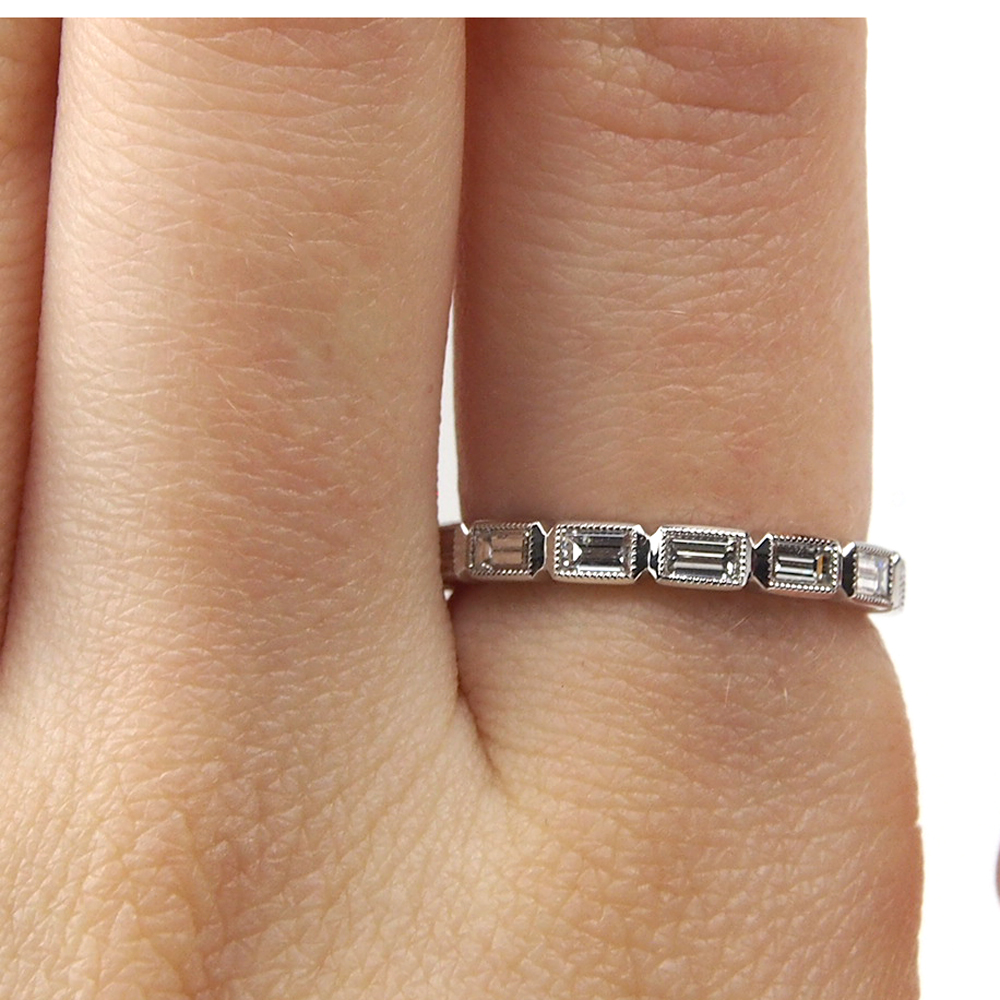 Diamond Half Eternity Ring - Platinum