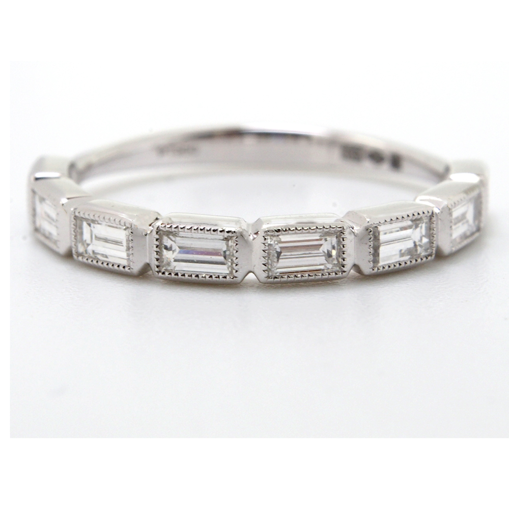 Diamond Half Eternity Ring - Platinum
