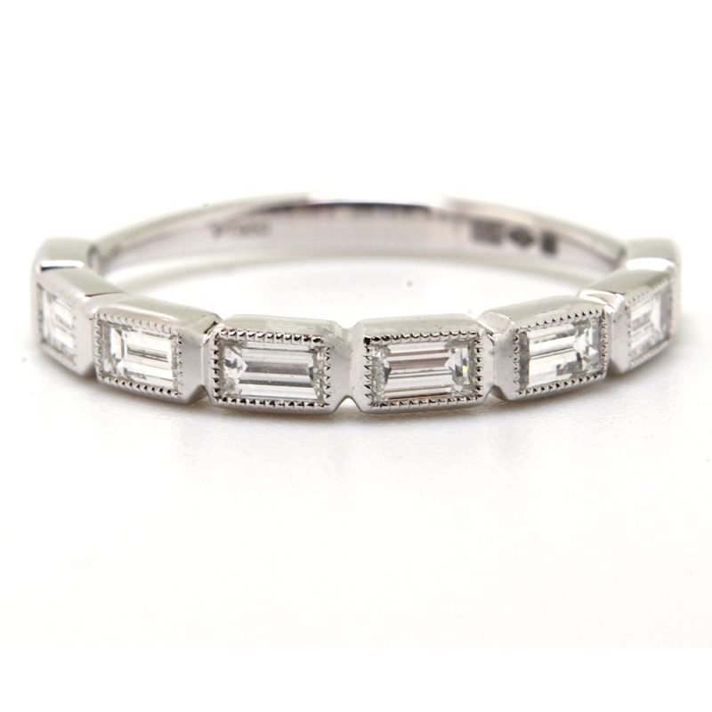 Diamond Half Eternity Ring - Platinum