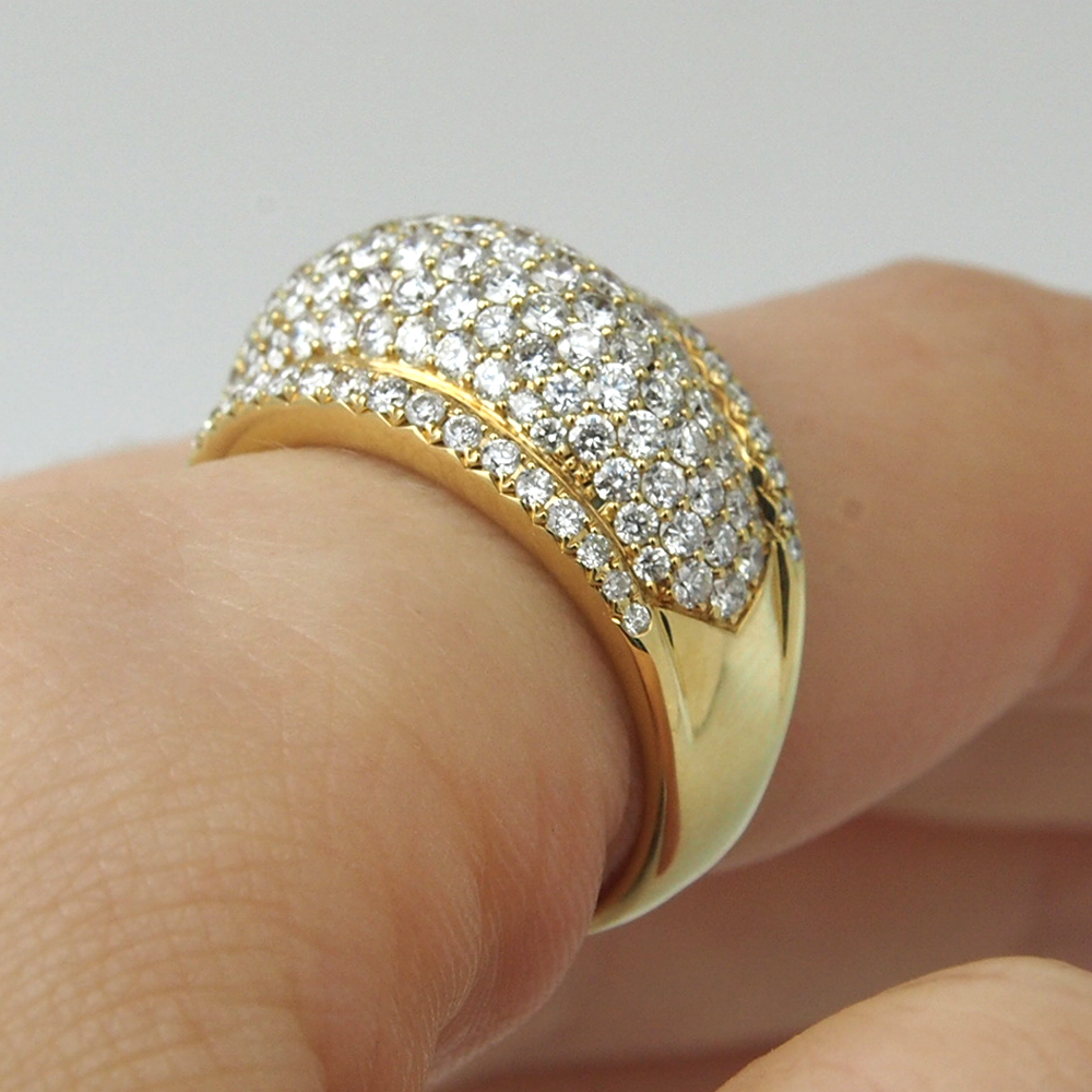 Diamond Bombe' Ring