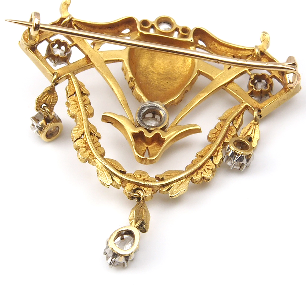 Diamond Antique French Brooch