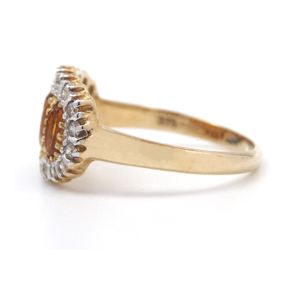 Citrine and Diamond Ring