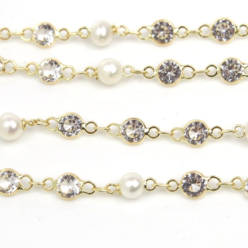 Topaz and Cultured Pearl Necklace