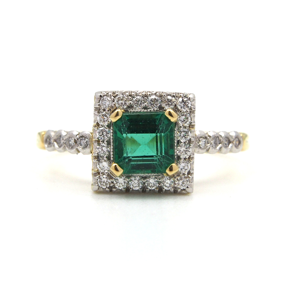 Emerald and Diamond Ring