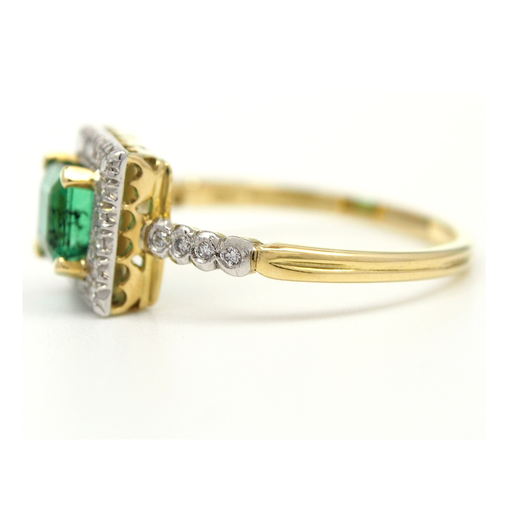 Emerald and Diamond Ring