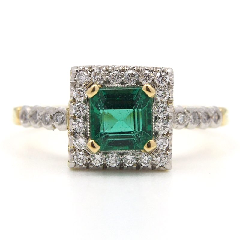 Emerald and Diamond Ring