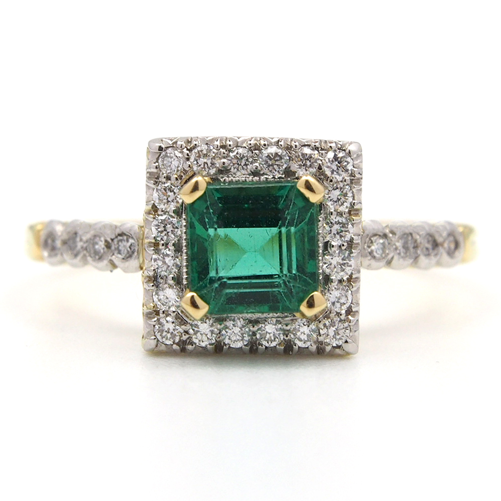 Emerald and Diamond Ring