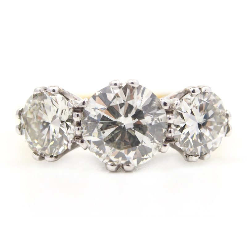 Diamond Three Stone Ring - 3.78ct
