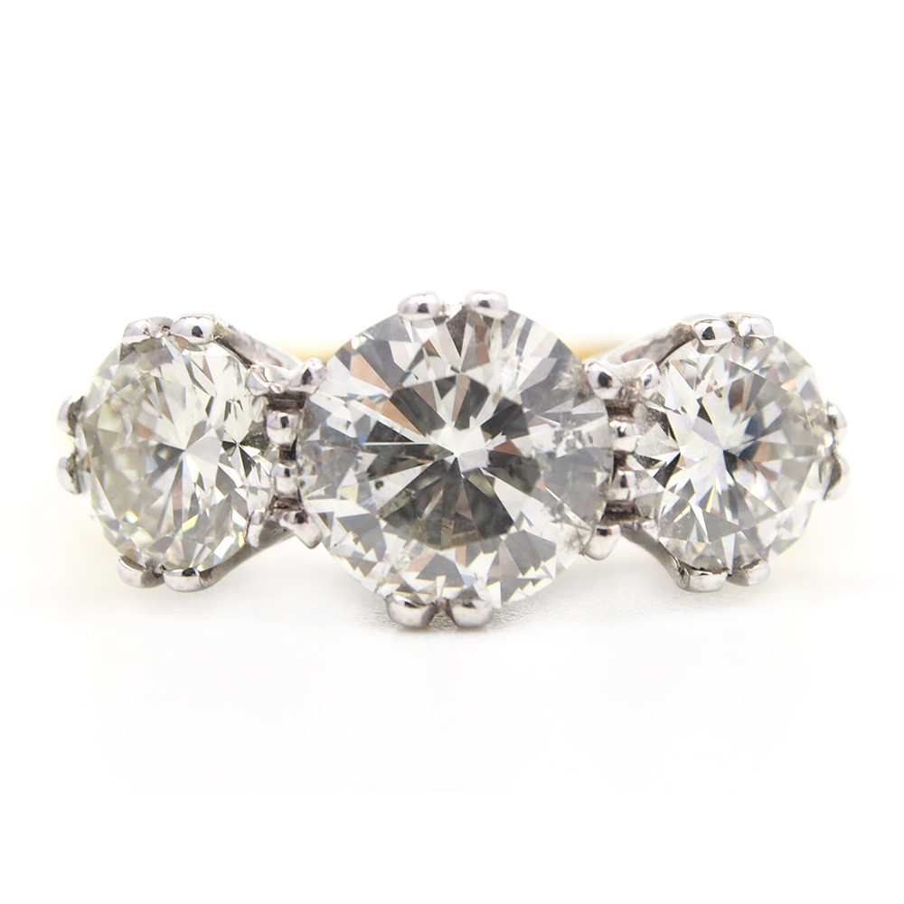 Diamond Three Stone Ring - 3.78ct