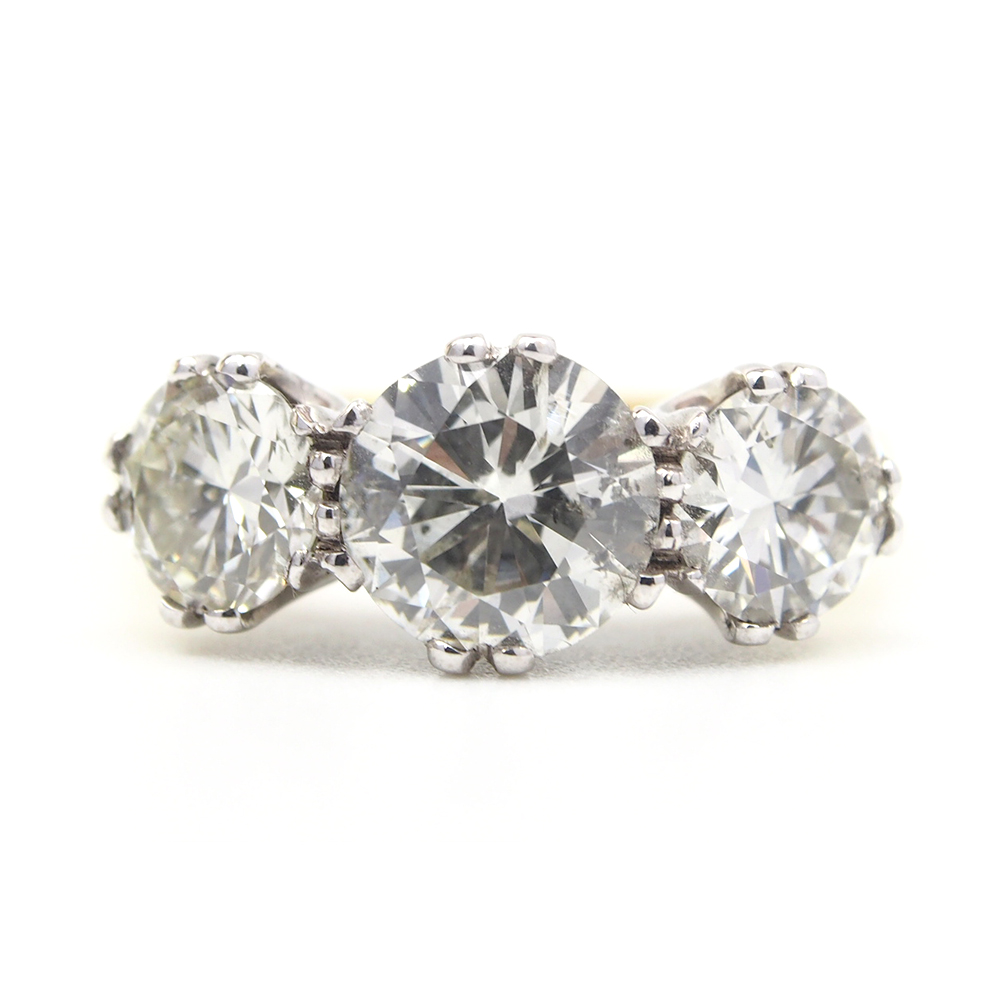 Diamond Three Stone Ring - 3.78ct