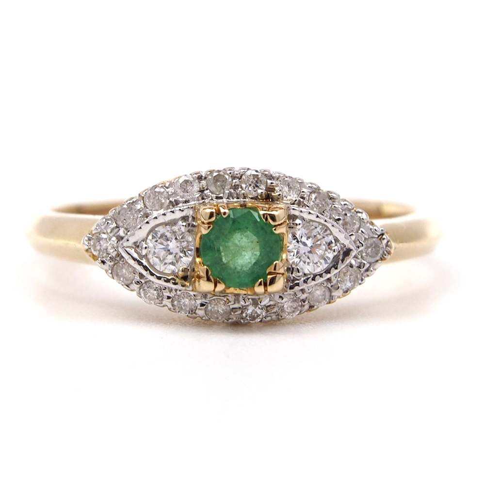 Emerald and Diamond Ring