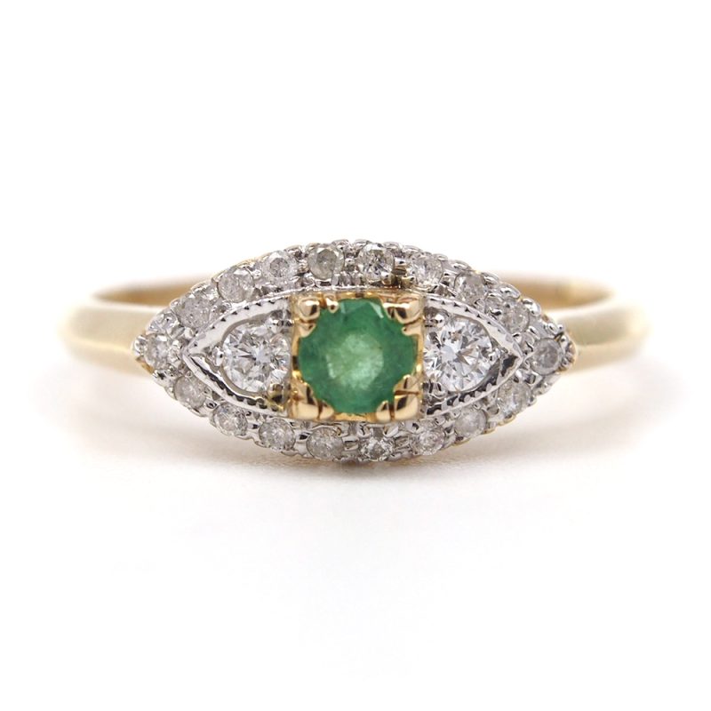 Emerald and Diamond Ring