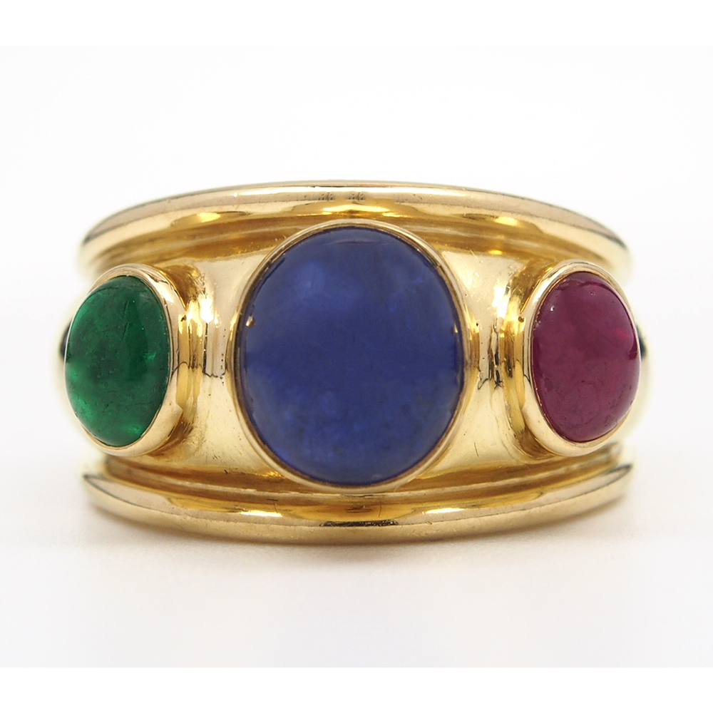 Ruby, Sapphire and Emerald Vintage Ring