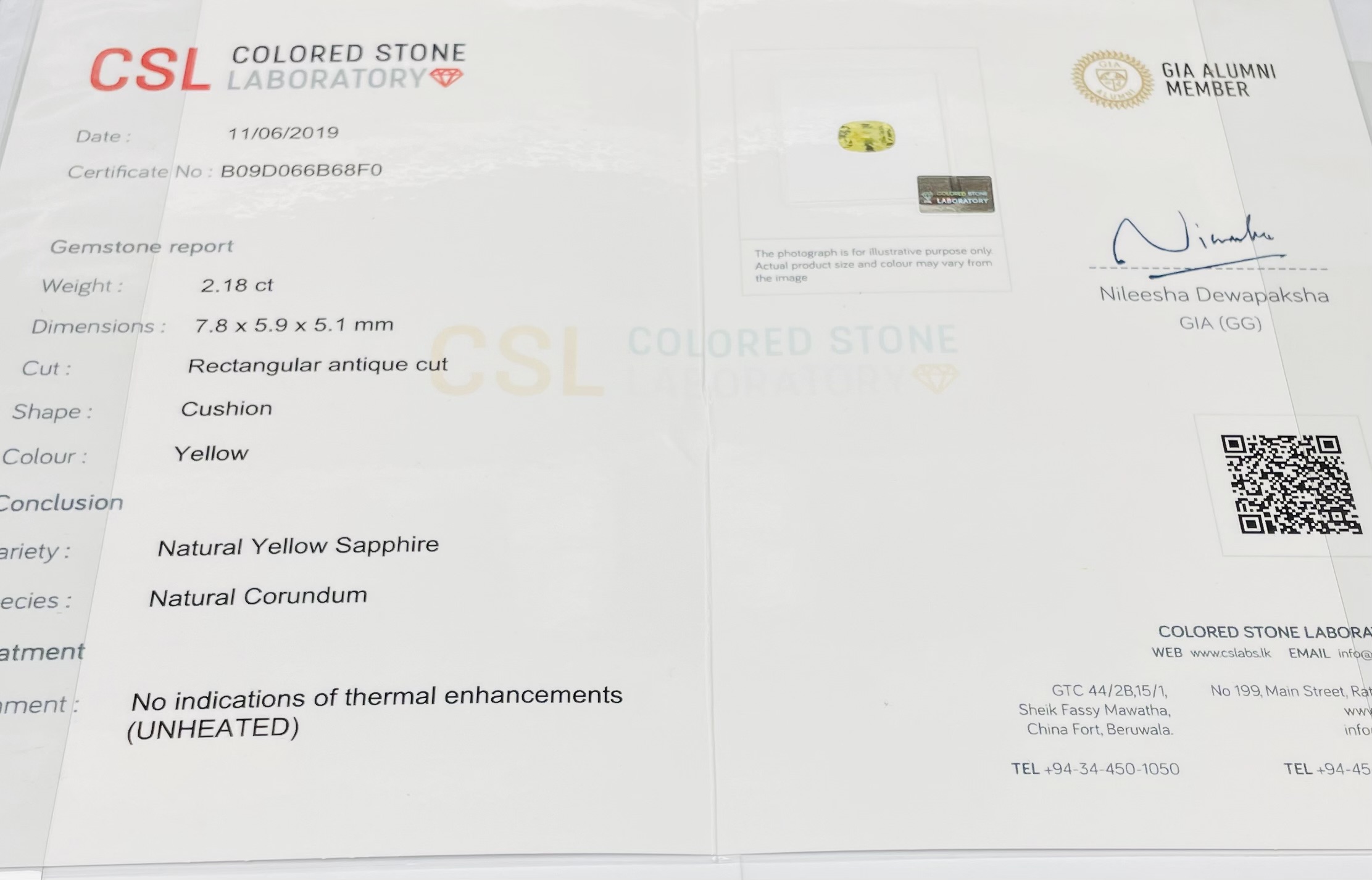 Sapphire and Diamond Ring - Certificated Natural 2.18ct