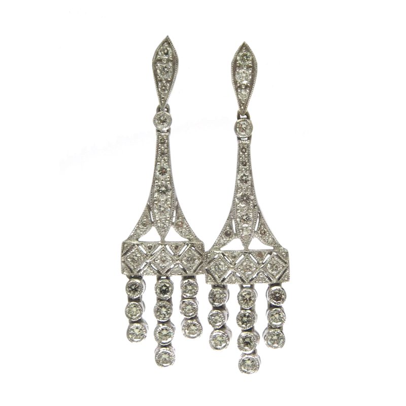 Diamond Drop Earrings - 1.14ct