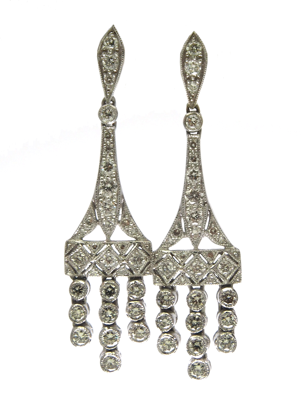 Diamond Drop Earrings - 1.14ct