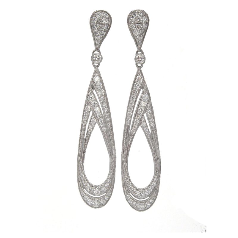 Diamond Drop Earrings - 1.08ct