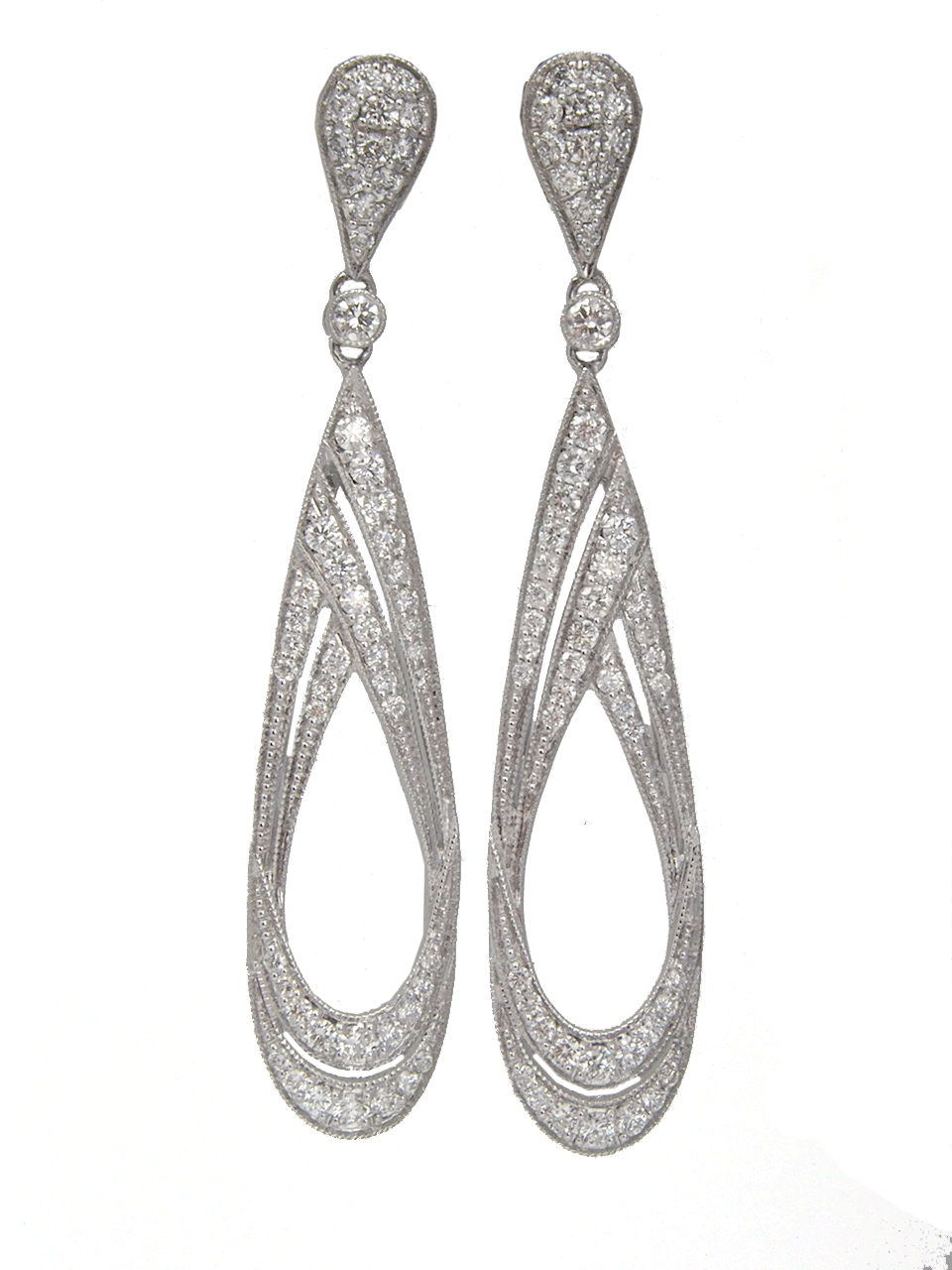 Diamond Drop Earrings - 1.08ct
