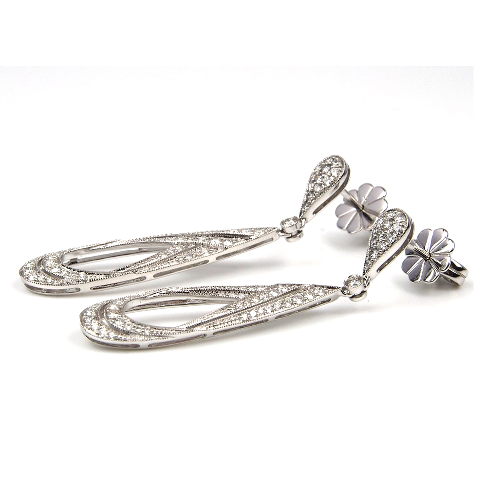 Diamond Drop Earrings - 1.08ct