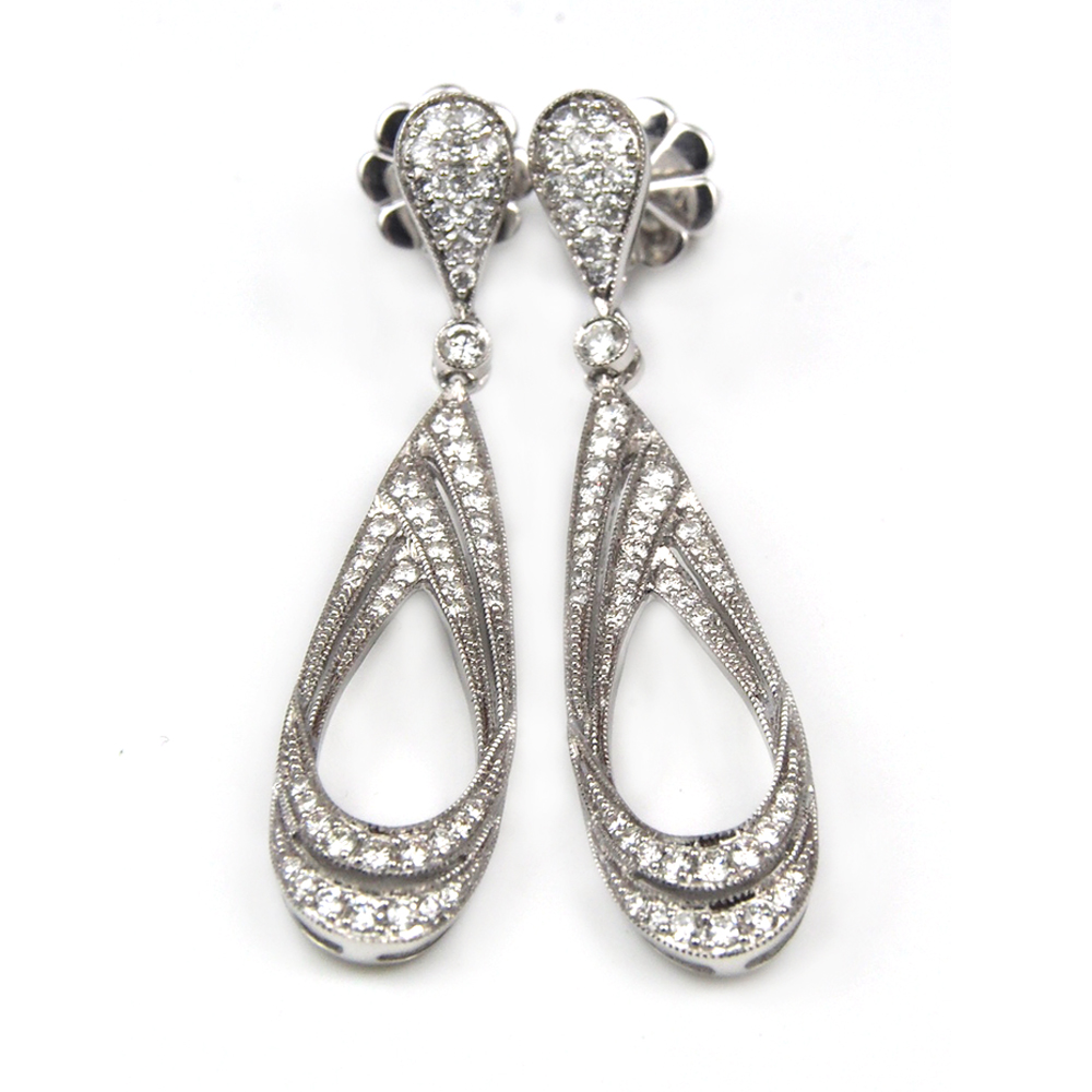 Diamond Drop Earrings - 1.08ct