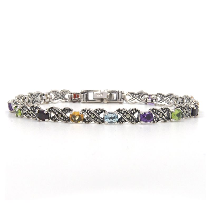 Marcasite Multi Stone Bracelet