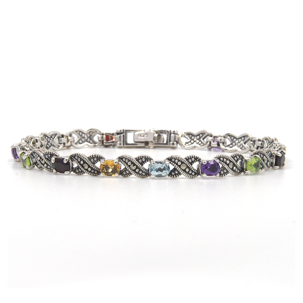 Marcasite Multi Stone Bracelet