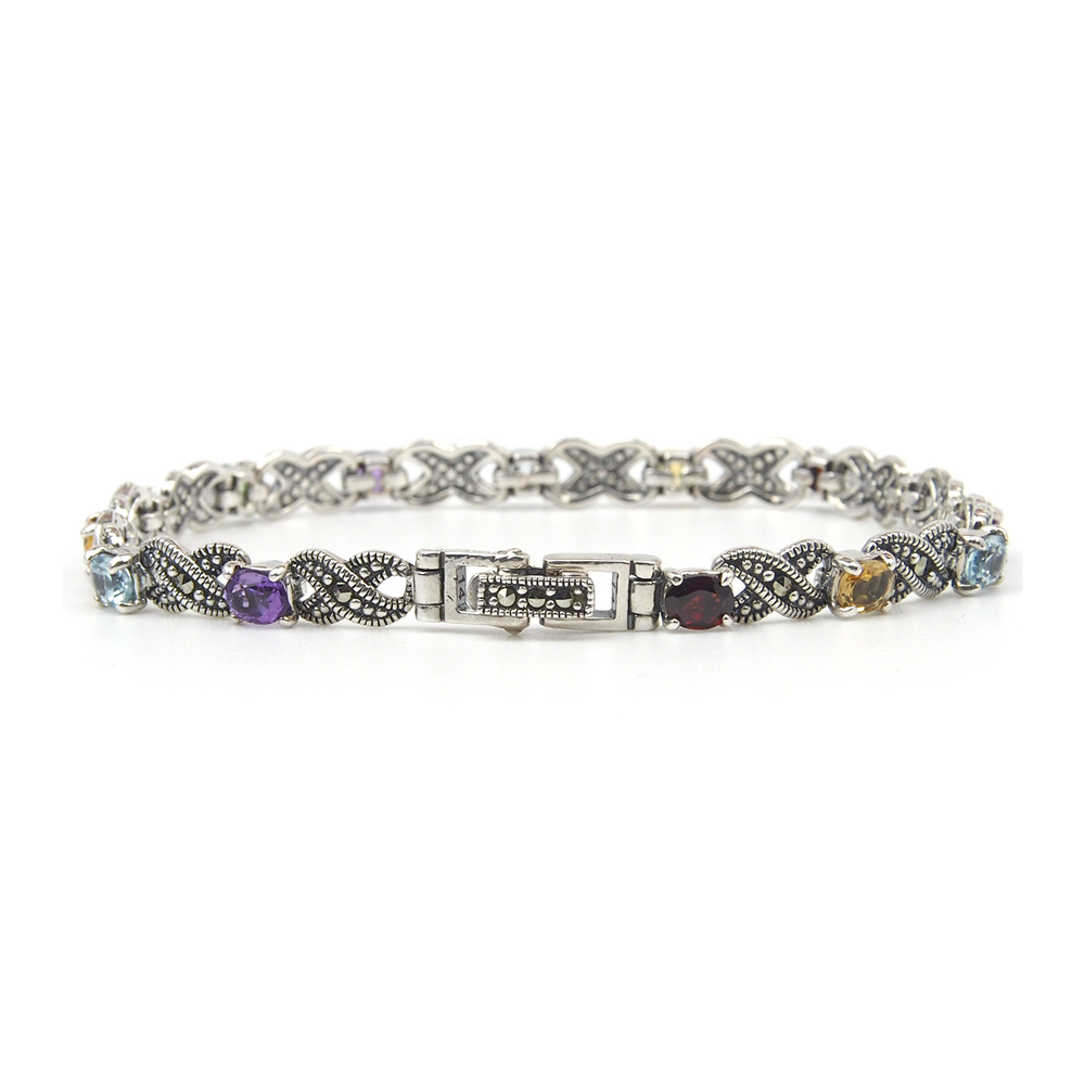Marcasite Multi Stone Bracelet