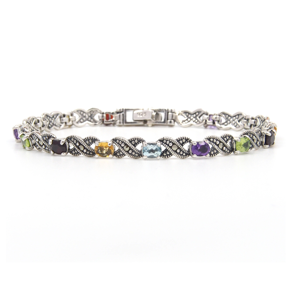 Marcasite Multi Stone Bracelet