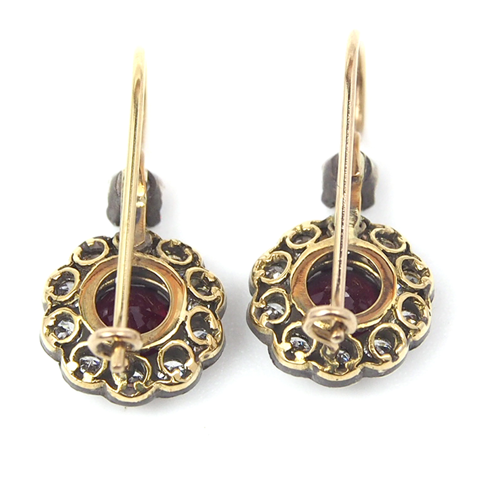 Ruby and Diamond Earrings