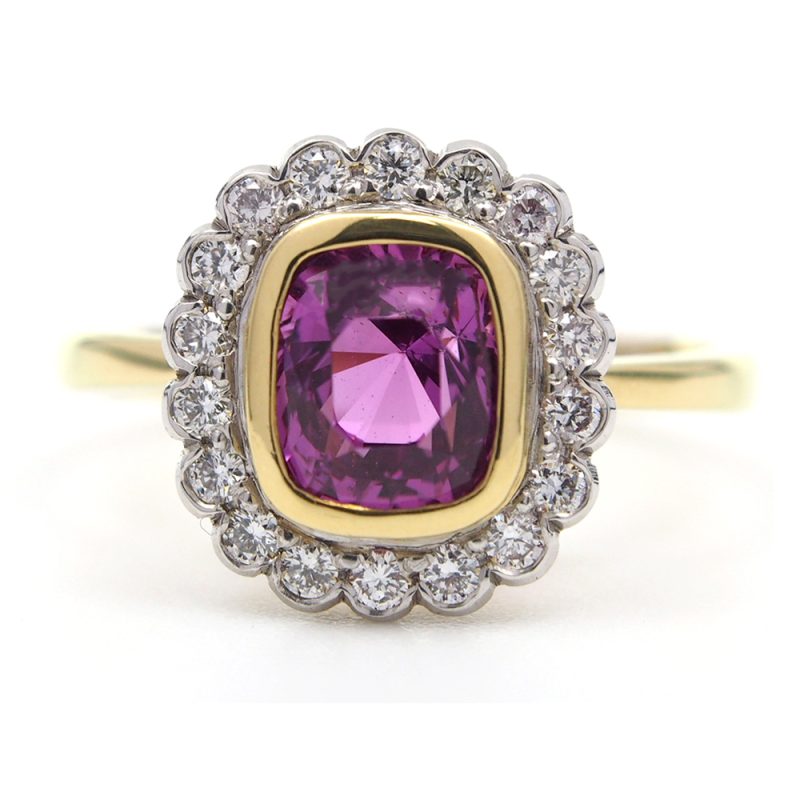 Sapphire and Diamond Ring - Certificated Natural 1.60ct