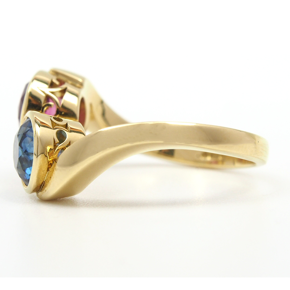 Sapphire Crossover Ring - Natural Sri Lankan