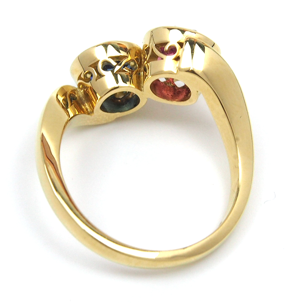 Sapphire Crossover Ring - Natural Sri Lankan