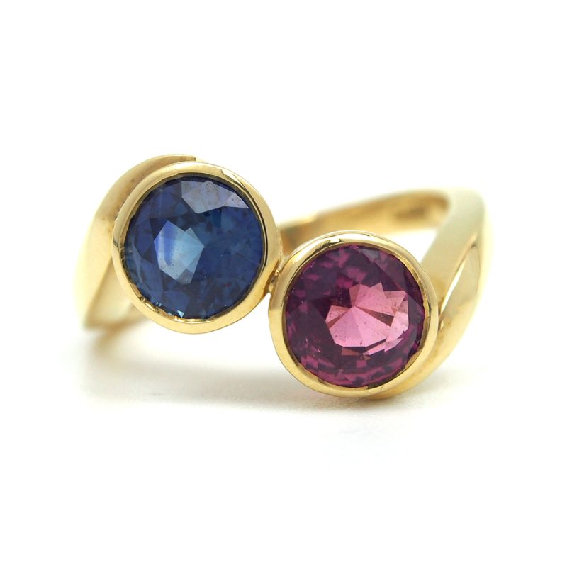 Sapphire Crossover Ring - Natural Sri Lankan