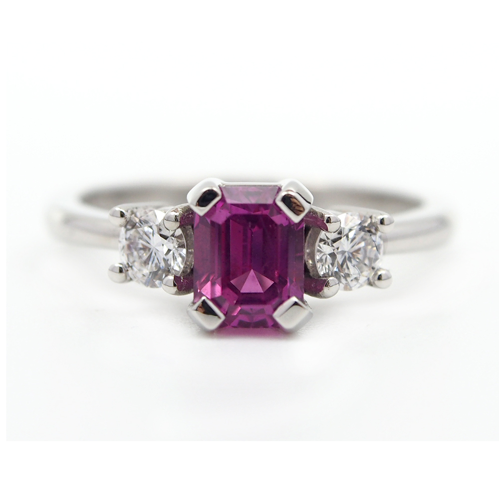 Sapphire and Diamond Ring - Certificated Natural 1.28ct