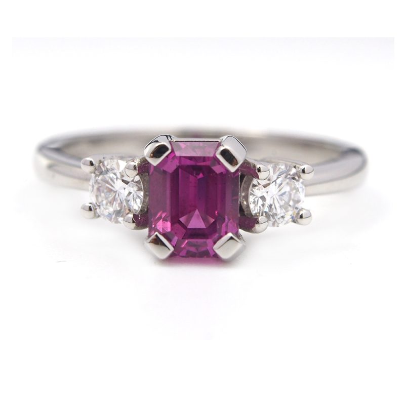 Sapphire and Diamond Ring - Certificated Natural 1.28ct