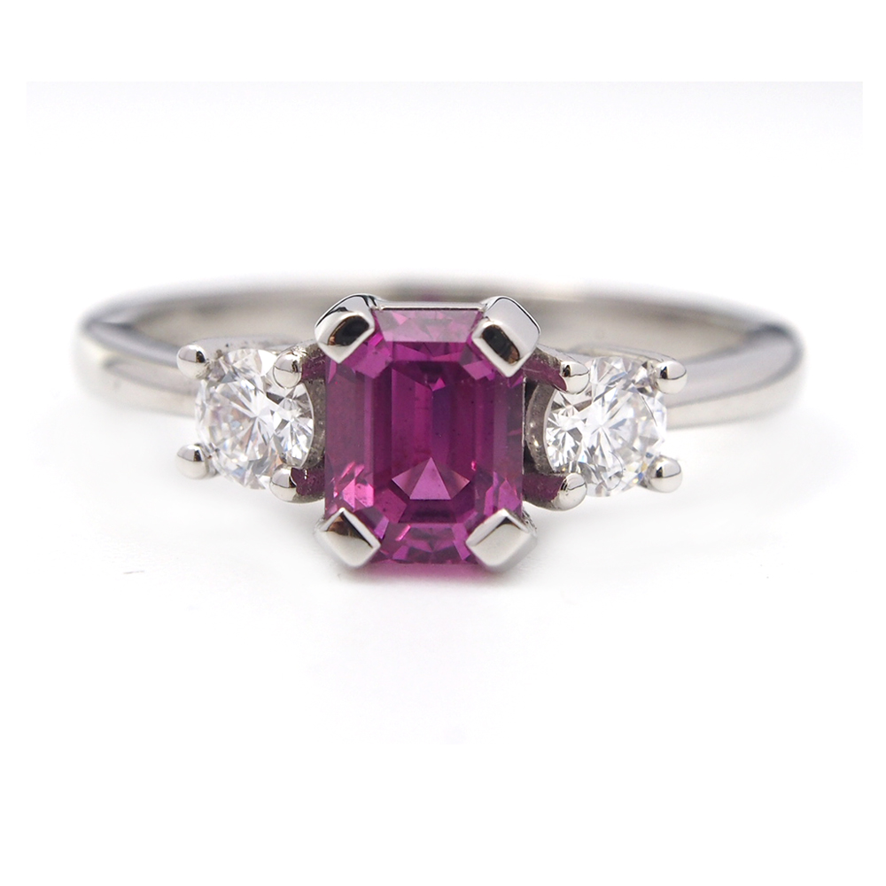 Sapphire and Diamond Ring - Certificated Natural 1.28ct