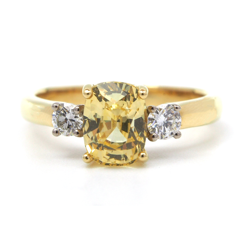 Sapphire and Diamond Ring - Certificated Natural 2.18ct
