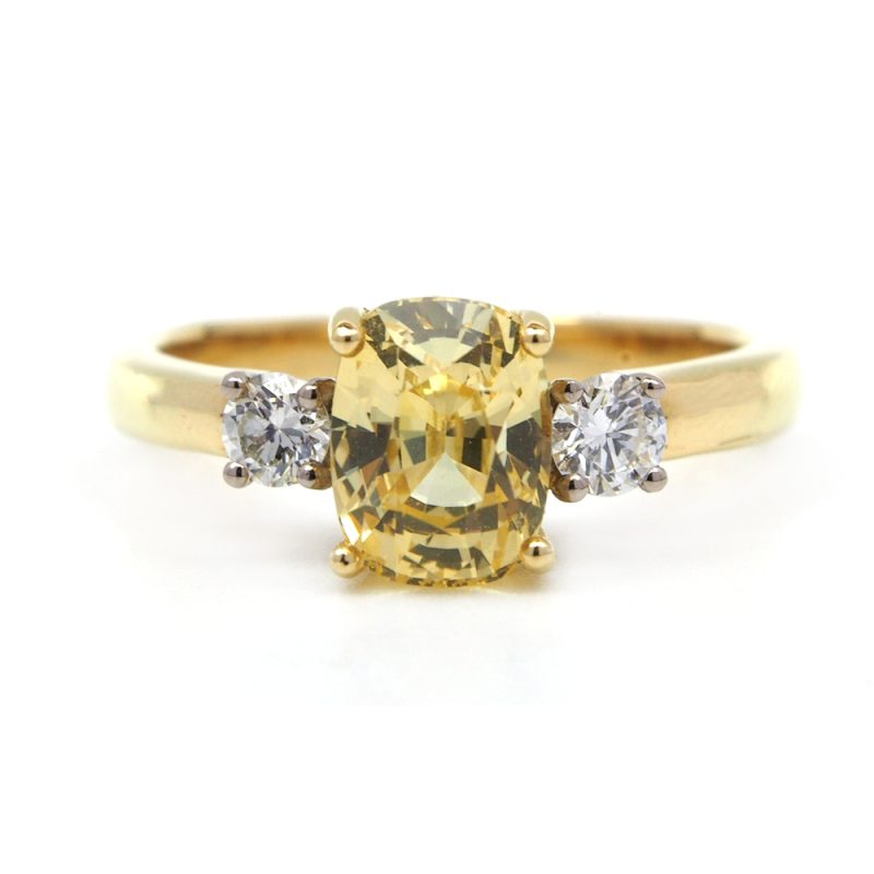 Sapphire and Diamond Ring - Certificated Natural 2.18ct