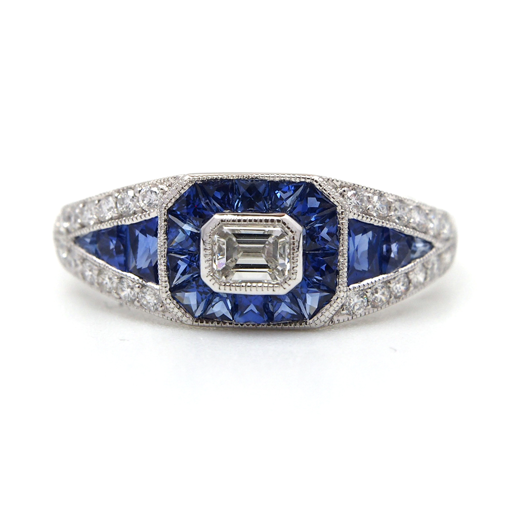Sapphire and Diamond Ring - Platinum