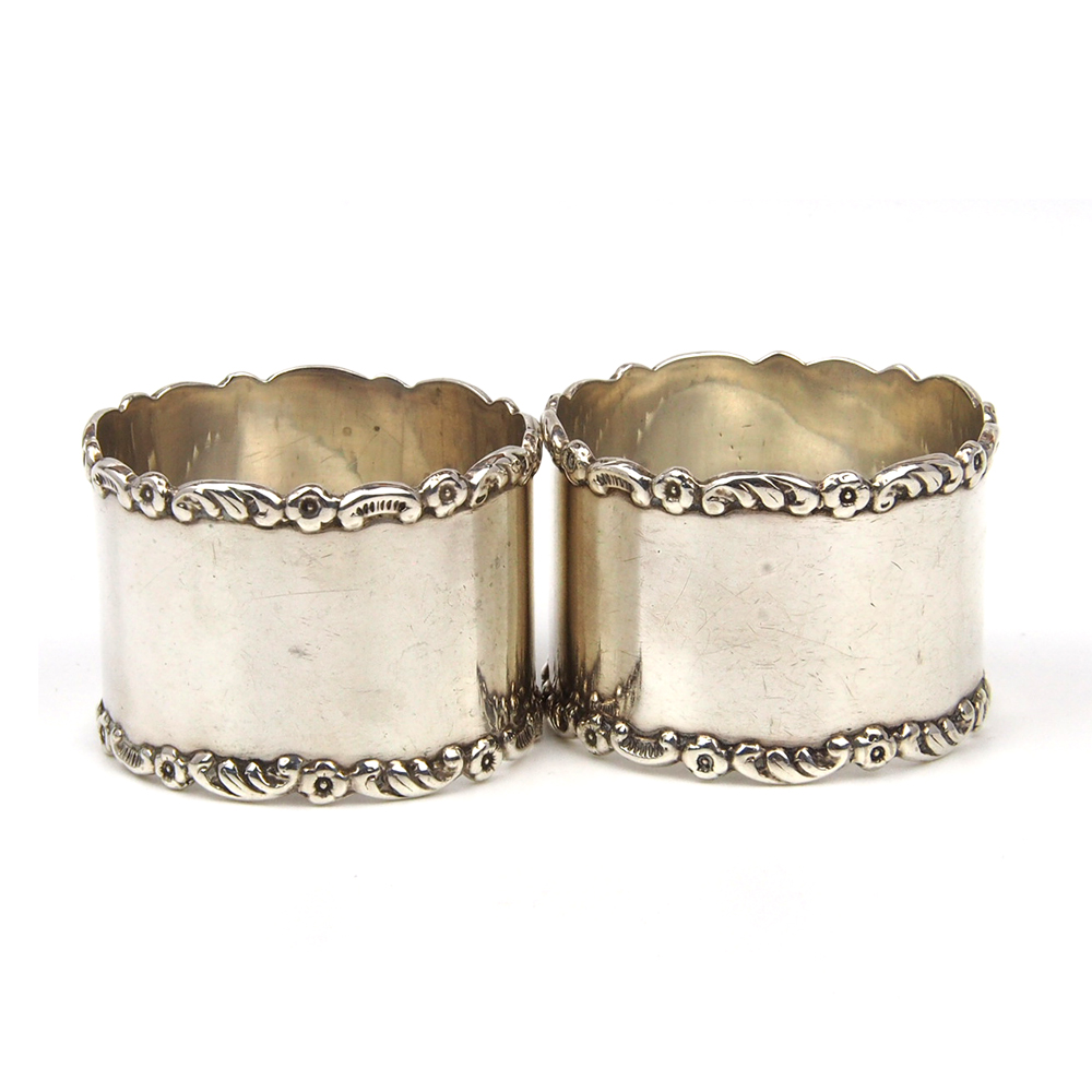 Edwardian Silver Napkin Rings - 1905