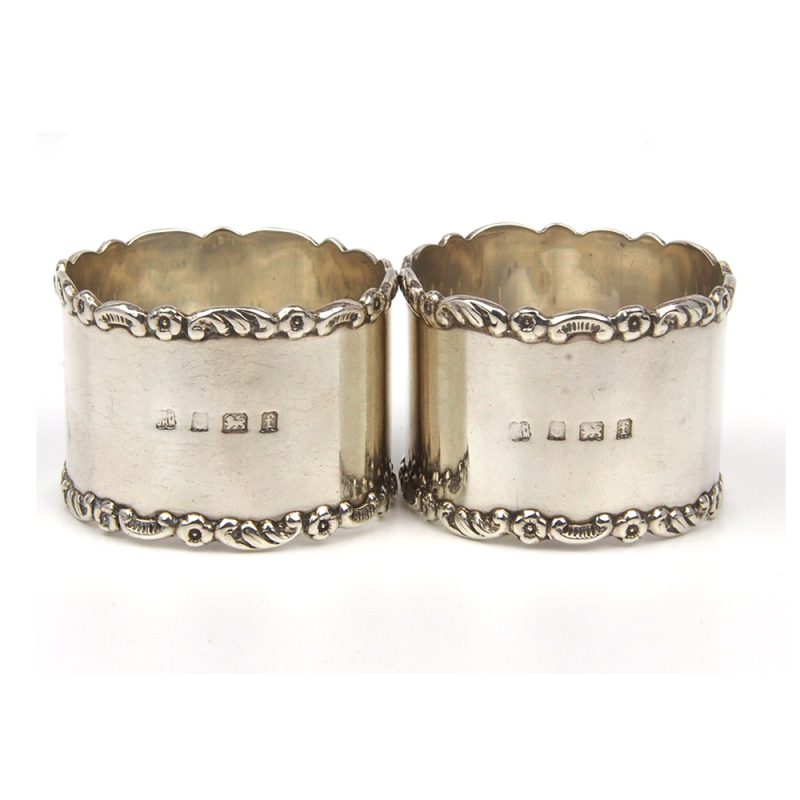 Edwardian Silver Napkin Rings - 1905