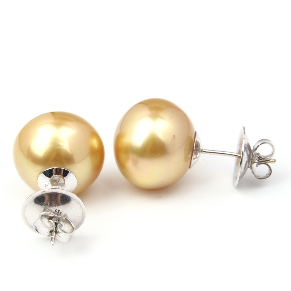 Pearl Golden South Sea Cultured Stud Earrings