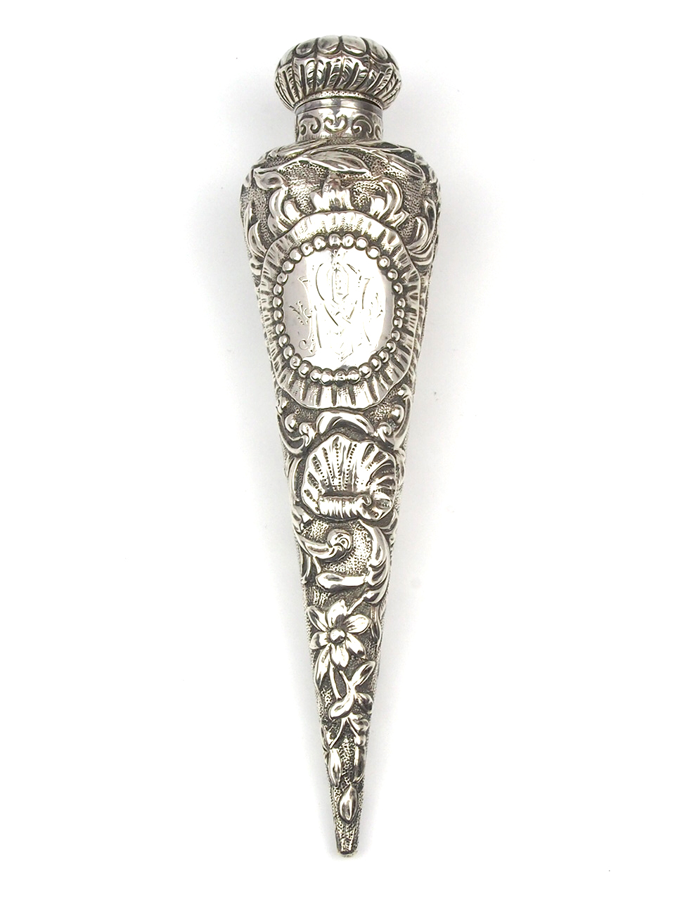 Victorian Silver Perfume Flask - 1890