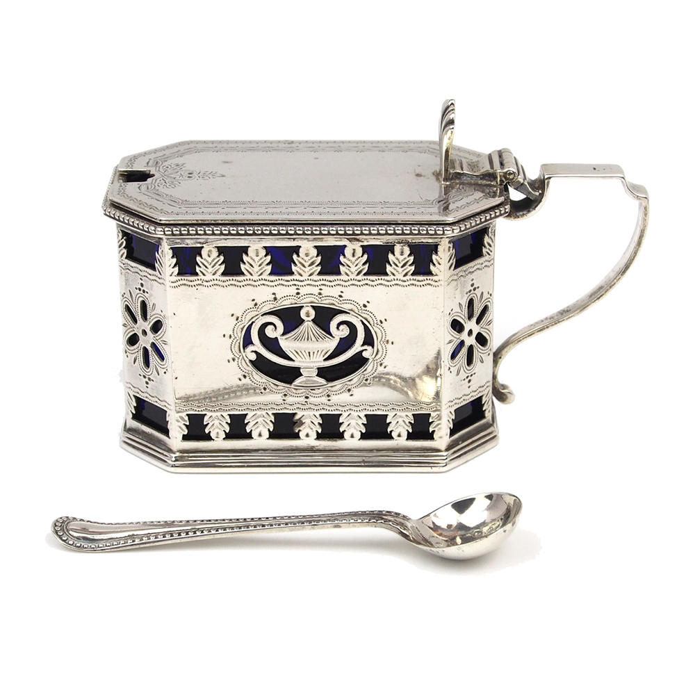Antique Silver Mustard Pot - 1887