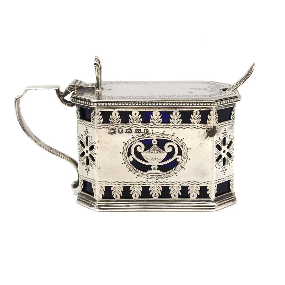 Antique Silver Mustard Pot - 1887