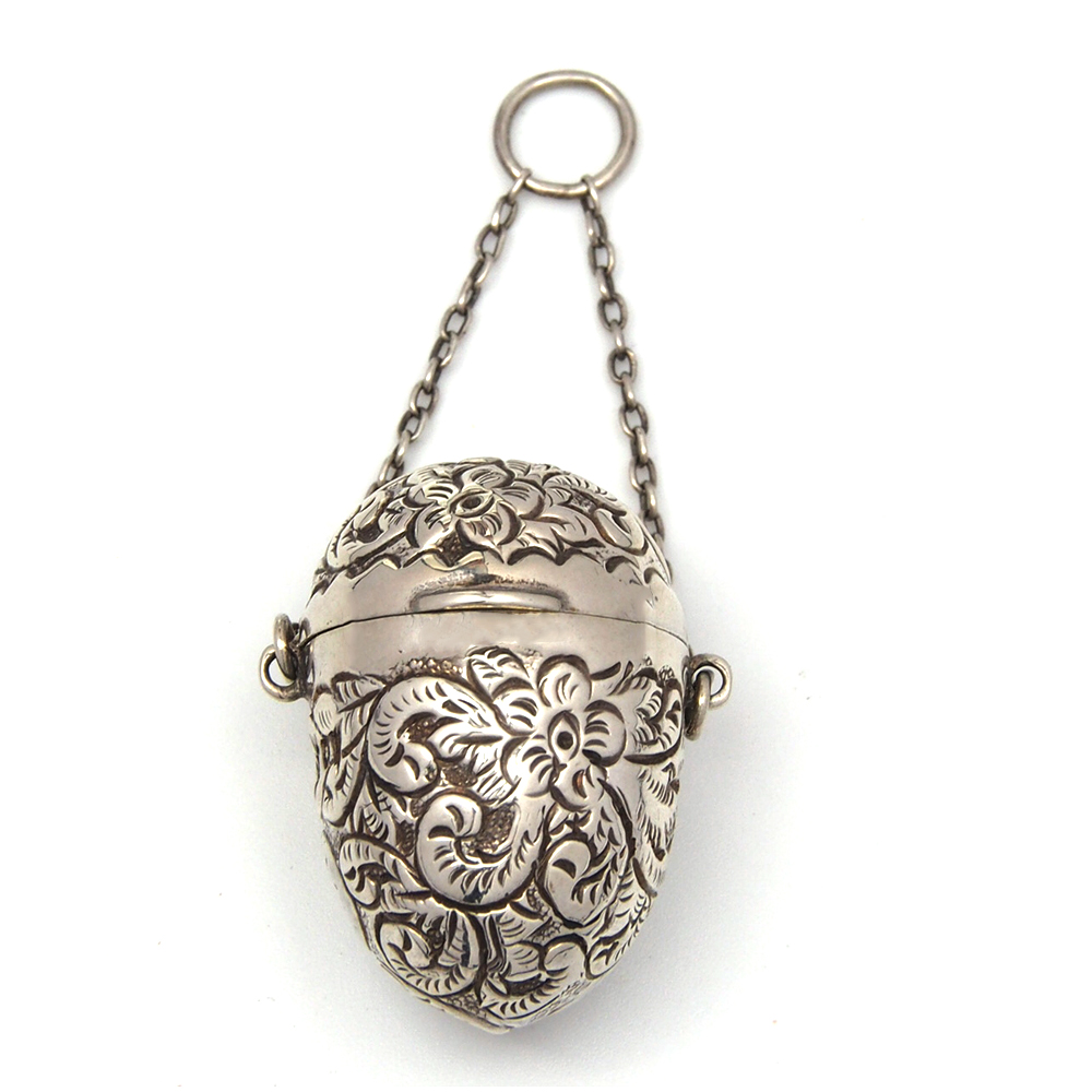 Victorian Silver Thimble Case - 1895